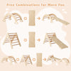 7-in-1 Pikler Triangle Set featuring climbing triangle, arch, and adjustable ramp for toddlers' indoor play.