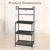 4-tier kitchen microwave storage rack dimensions with sturdy iron frame and open-wire shelves for efficient.