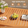 Patio wood dining set featuring a smooth, splinter-free surface with a rustic charm, perfect for outdoor gatherings.