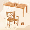 9-piece patio dining set featuring a rectangular acacia wood table and 8 chairs with slatted design, perfect for.