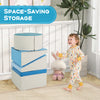 Colorful 6-piece soft play set for toddlers featuring stackable foam blocks and a climbing triangle for developmental.