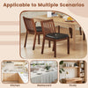 Espresso PU leather upholstered dining chair set of 4 with padded seats, ideal for kitchen, restaurant, or study use.