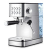 20-bar stainless espresso machine with integrated steam wand and water reservoir for premium coffee and nugget ice.