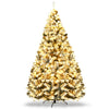 Pre-lit snow flocked Christmas tree with warm white LEDs, perfect for creating a cozy holiday ambiance.