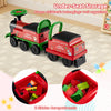 Colorful 6V toddler ride-on train with under-seat storage and hidden compartments for toys, perfect for group play.