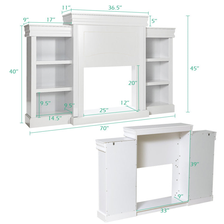 Modern 70-inch media entertainment center with 6 shelves, sturdy MDF construction, and elegant white finish for living.