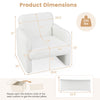 Modern upholstered chenille accent chair with wide backrest and thick seat cushion, ideal for living room comfort.