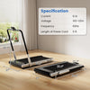 Folding treadmill with LED display, 3HP motor, and 340 lbs capacity, ideal for home fitness and easy storage.