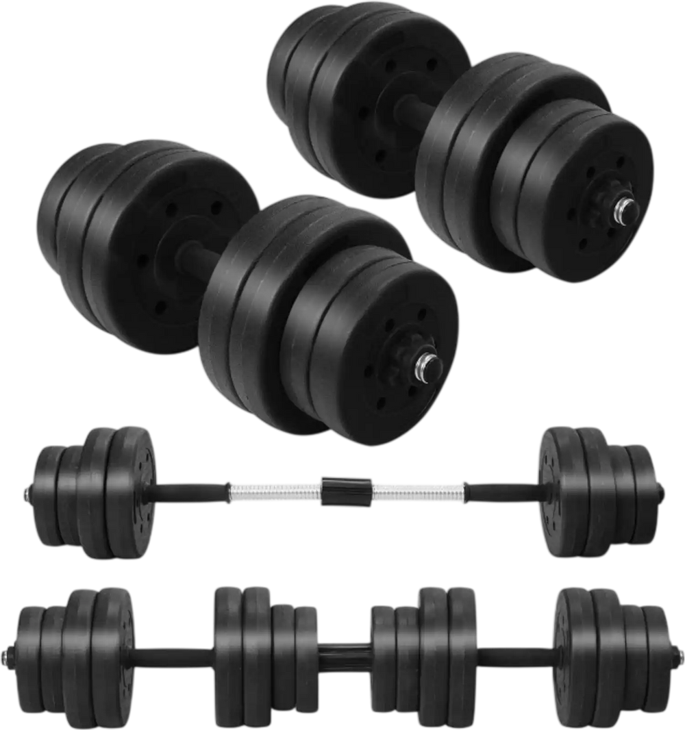 Fitness Room Set: Dumbbell Weight Set+3-in-1 3HP Folding Treadmill