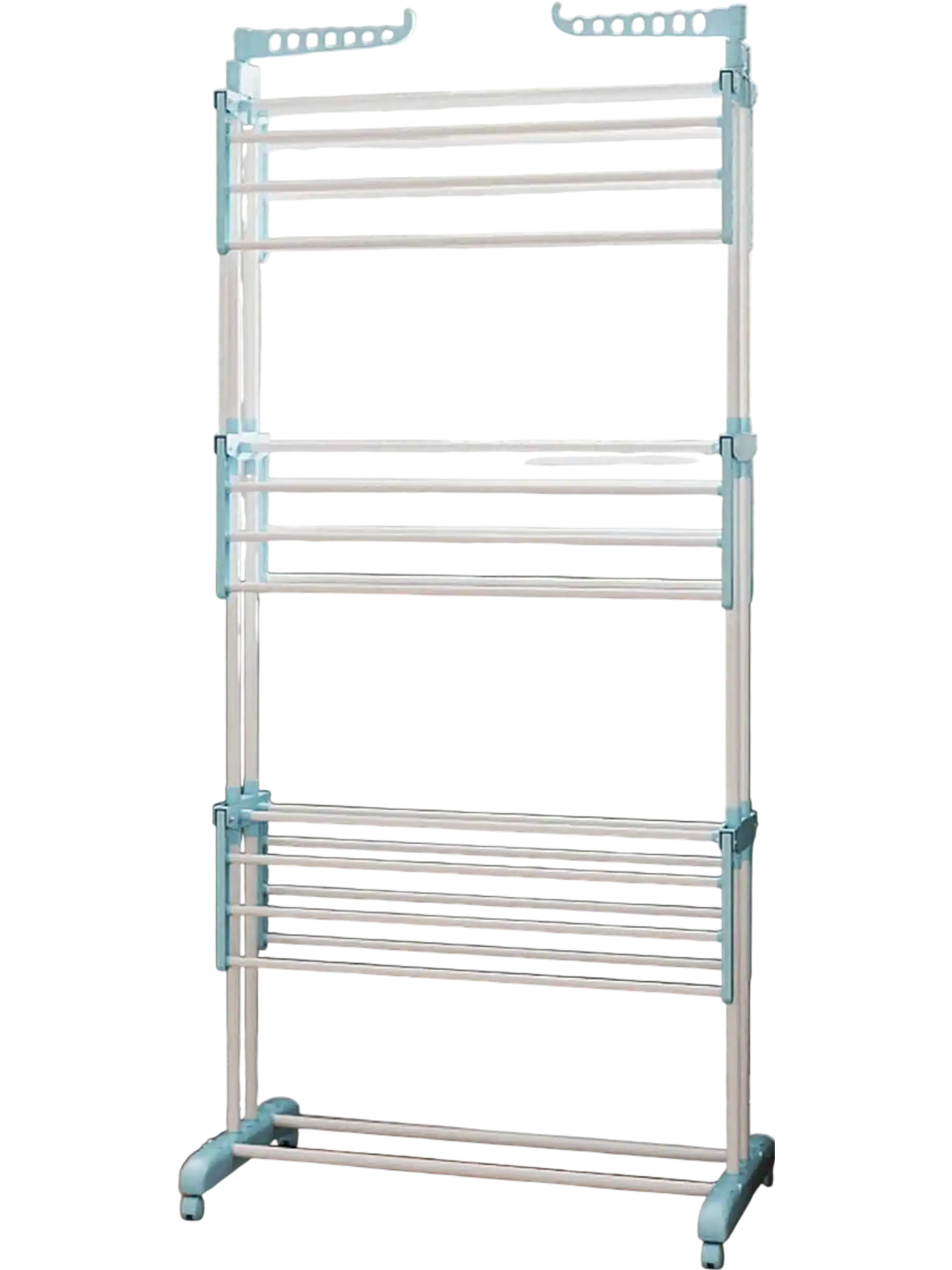 Costway 4-Tier Clothes Drying Rack Laundry Hamper w/ Wheels 91833489 New