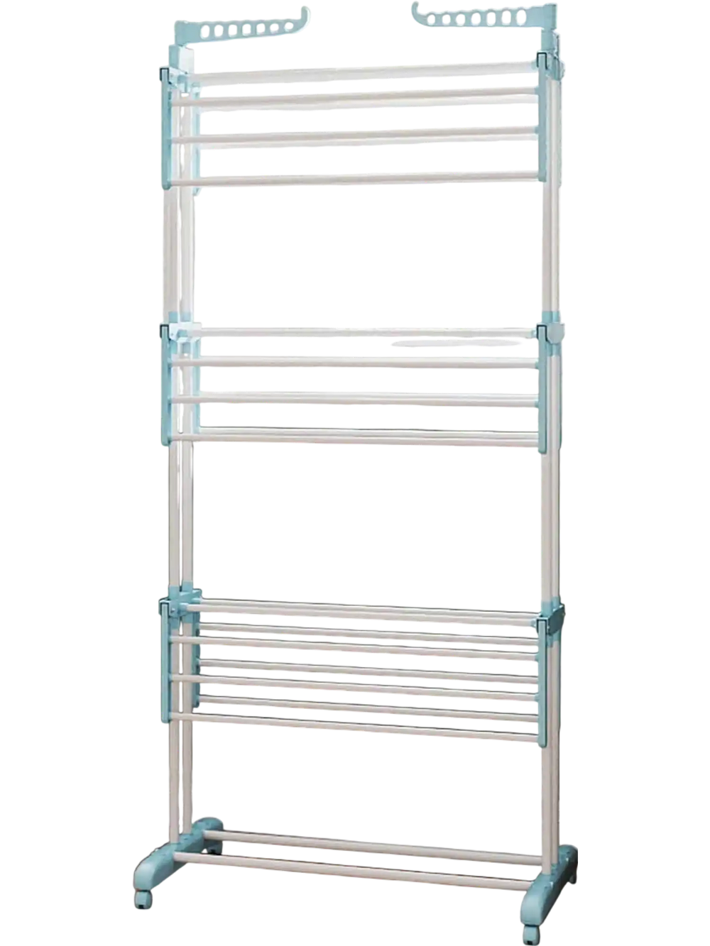 4-tier Clothes Drying Rack + Laundry Hamper with Wheels