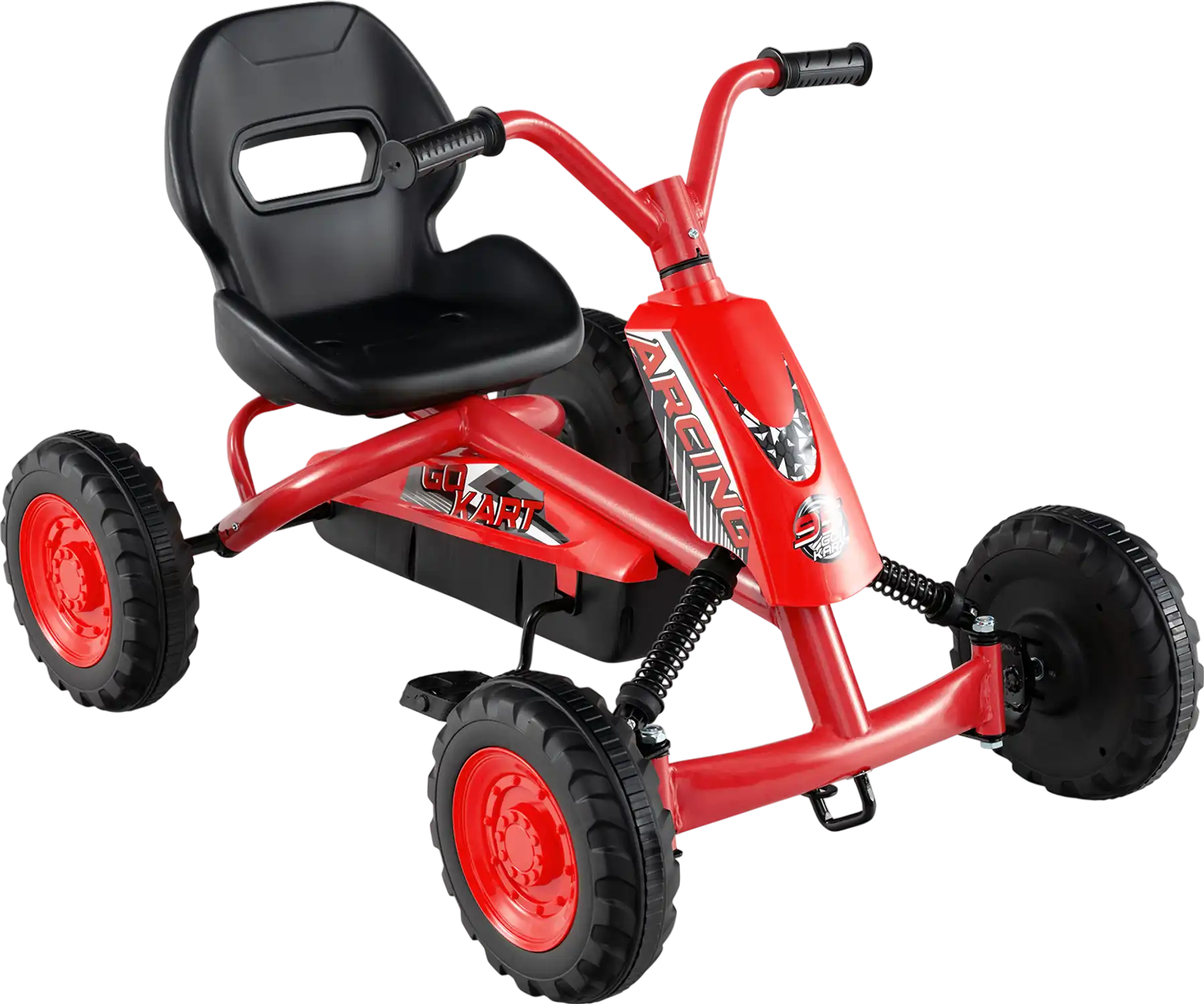 Costway Kids 4-Wheel Go Kart Adjustable Seat Steering Handlebars 19312675 New