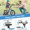 16-inch kids bike in navy with adjustable saddle and handlebar heights, perfect for growing children learning to ride.