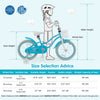 18-inch kids bike in blue with removable basket, adjustable seat, dual brakes, and training wheels for safe riding.