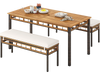 3 Pieces Acacia Wood Patio Dining Set for Deck and Backyard