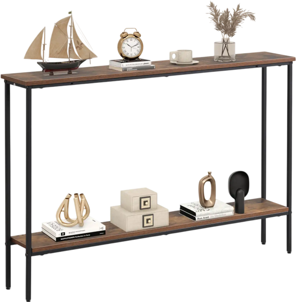 Entryway Set with 44 Inch Console Table 5-Tier Corner Hall Tree and Waiting Room Bench