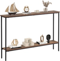 Entryway Set with 44 Inch Console Table 5-Tier Corner Hall Tree and Waiting Room Bench