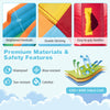 Close-up of the Inflatable Water Slide Park's 420D+840D Oxford cloth, showcasing double stitching and heightened.