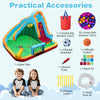 Inflatable Water Slide Park with climbing wall, splash pool, and accessories for outdoor fun and active play.