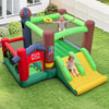Kids Castle Slide Bouncer with dual slides and basketball rim, perfect for outdoor fun and entertainment.