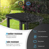 3-piece outdoor chaise lounge set with 2 adjustable recliners and side table, weather-resistant for garden relaxation.