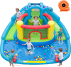Dinosaur-themed Kids Inflatable Bounce House with 860W Air Blower