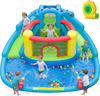 Dinosaur-themed Inflatable Water Slide Park with 950W Air Blower