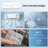 Mini split air conditioner with 4D airflow, self-cleaning filters, and remote control for year-round comfort.
