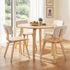 5 Piece Dining Table Set with 4 Padded Dining Chairs and Rubber Wood Table-Natural - Gallery View 1 of 8