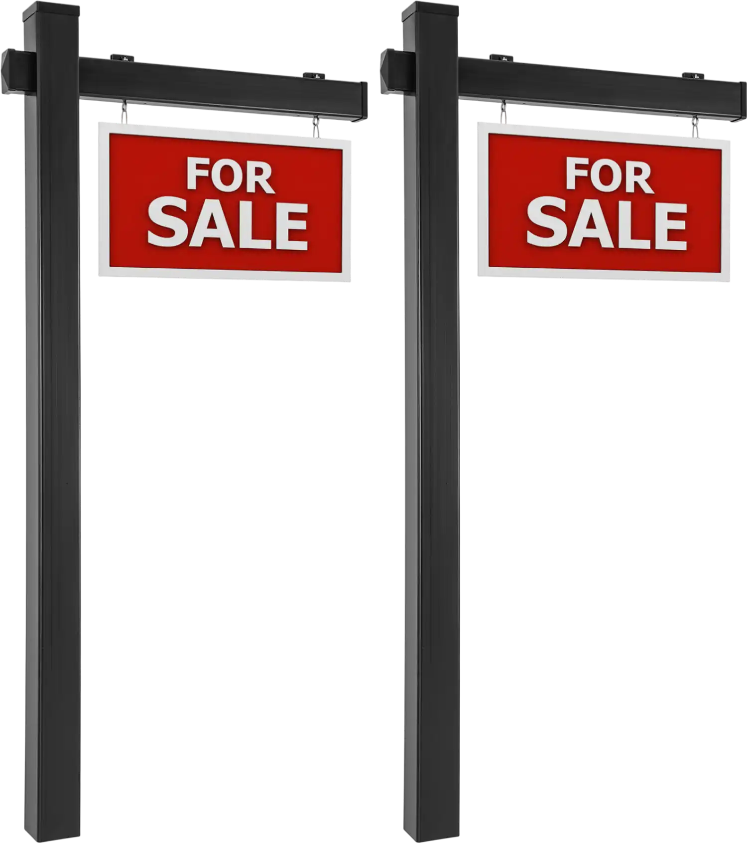 Costway Set of 2 6' Vinyl UPVC Real Estate Yard Sign Posts 63909530 New