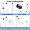 Set of 2 black vinyl UPVC real estate yard sign posts with rigid steel stakes for easy installation and weather.