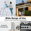 15 feet folding aluminum ladder in multiple configurations, featuring anti-slip rungs and compact storage for versatile.