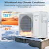UltrEco Series 24000 BTU mini split air conditioner with heat pump, showing outdoor unit for efficient cooling and.