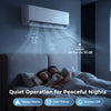 X-Pro 27000 BTU mini split AC with heat pump, showcasing quiet operation and sleep mode for peaceful nights.