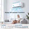 X-Pro 35000 BTU Mini Split AC with Heat Pump, featuring 4D auto swing and 7 modes for all-season comfort.