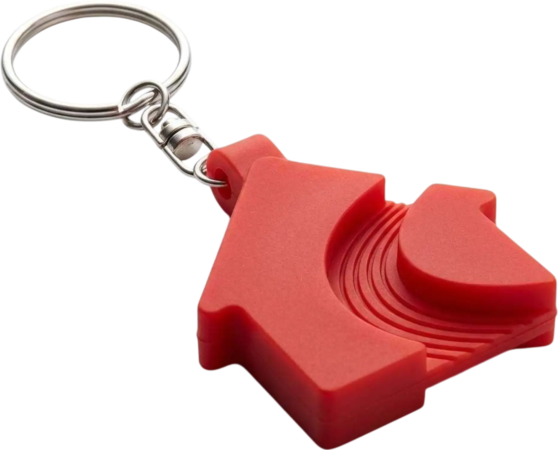 Costway Red House-Shaped Silicone Keychain w/ Key Ring 19811224 New