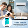 Mini split AC unit with smart control features, 20 SEER2 efficiency, and 2-zone heating and cooling for home comfort.