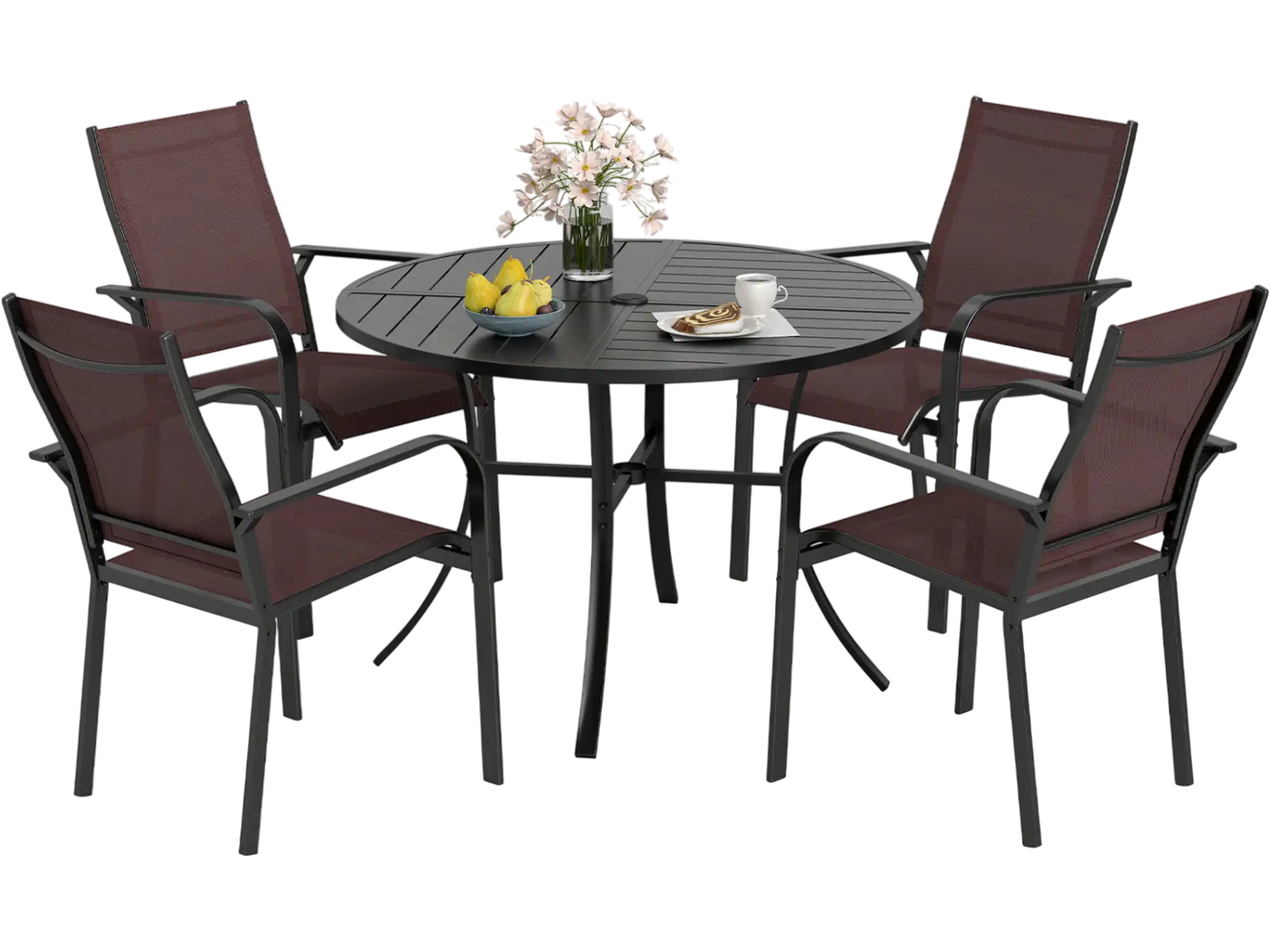 Costway 5-Piece Patio Dining Set for 4 w/ 42.5