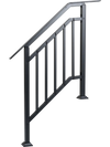 2 Pack Outdoor Handrails for Steps with Adjustable Angle