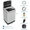 Compact washer and dryer combo with stainless steel drum, 1.5 cu.ft capacity, ideal for small spaces like apartments.