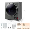 Compact washer and dryer combo with wall-mount design, saving floor space while handling 11 lbs of laundry per load.