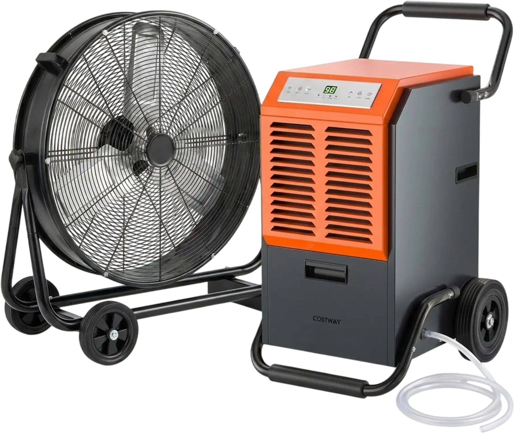 Costway Garage Warehouse Dehumidifier Industrial Drum Fan Climate Control Bundle 91080933 New