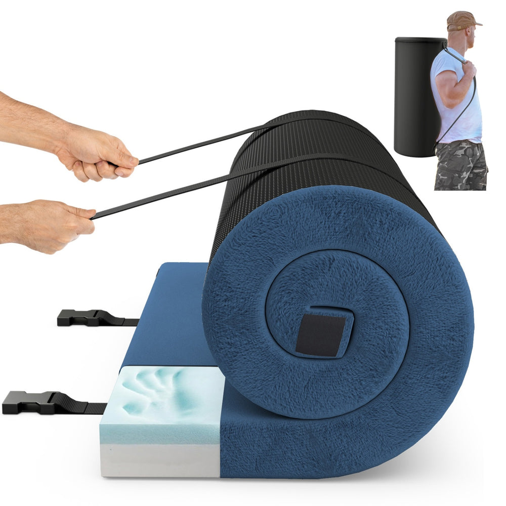 3-in-1 family outdoor essentials set with adjustable handles, plush cover, and memory foam, ideal for beach travel.