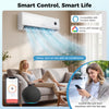 Smart Mini Split AC/Heater with 12000 BTU, WiFi enabled, Alexa compatible, showcasing 4D airflow control for year-round.