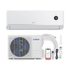 Smart mini split AC/heater with 12000 BTU, WiFi enabled, and Alexa compatible for year-round comfort and efficiency.