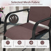 7-Piece Patio Dining Set for 6 with Rectangle Metal Table and Stackable Breathable Mesh Armchairs - Gallery View 6 of 11