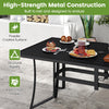 7-Piece Patio Dining Set for 6 with Rectangle Metal Table and Stackable Breathable Mesh Armchairs - Gallery View 9 of 11