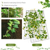 A-Frame garden trellis in green for climbing plants, featuring a ground stake and cable tie for secure support.