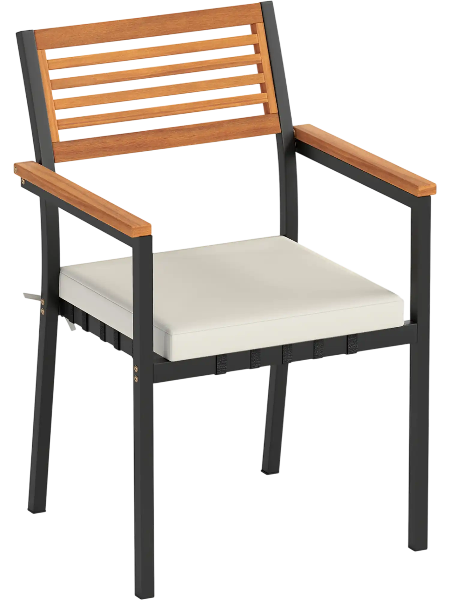 Costway Stackable Patio Dining Chairs Set of 6 with Cushions 27475834 New