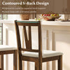 Counter height bar stool with contoured V-back design, showcasing ergonomic support and clean lines for timeless style.